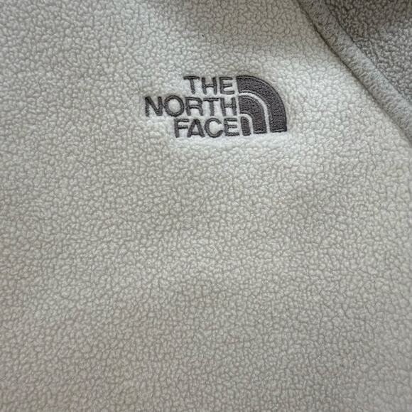 The North Face Fleece Jacket Women's Size S/P White Grey Casual Outerwear Preppy - Picture 5 of 14